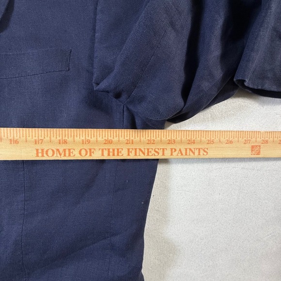 Lauren Ralph‎ Lauren Blazer Men's 42L 100% Linen Suit Jacket Navy Blue 42 Long - Picture 8 of 9